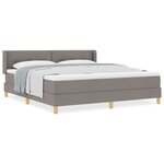 Lit avec sommier vidaXL avec matelas taupe 180x200 cm en tissu