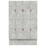 vidaXL Cadre de lit avec rangement Gris béton 236.5 x 150 x 31.5 cm