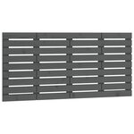 vidaXL Tête de lit murale Gris 126x3x63 cm Bois massif de pin