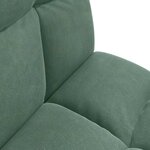 vidaXL Fauteuil de sol ajustable Vert Mer Velours