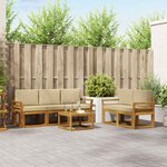 vidaXL Ensemble de canapés d'extérieur 6 Pièces Naturel et Beige