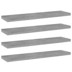 vidaXL Panneaux de bibliothèque 4 Pièces gris béton bois d’ingénierie