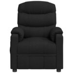 vidaXL Fauteuil inclinable Noir Tissu