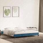 vidaXL Cadre de lit sans matelas bleu foncé 200x220 cm velours