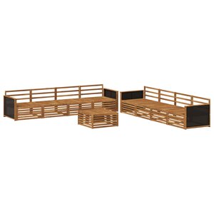 vidaXL Ensemble de canapés d'extérieur 9 pc Naturel