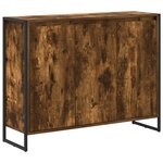 vidaXL Meuble d'appoint Chêne Fumé 96 5 x 30 x 75 cm Bois d'ingénierie