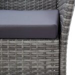 vidaXL Ensemble à manger d'extérieur 5Pièces coussins Résine tressée Gris