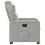 vidaXL Fauteuil inclinable électrique gris nuage tissu