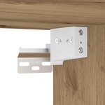 Armoires de chevet vidaXL avec lumières LED murales 2 Pièces Chêne Artisan