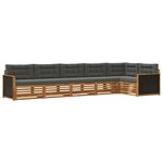 vidaXL Ensemble de canapés d'extérieur 6 pc Naturel et Anthracite