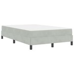vidaXL Lit boxspring avec matelas Gris clair 120 x 190 cm Velours