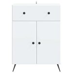 vidaXL Buffet Blanc 66 x 34 5 x 90 cm Bois d'ingénierie