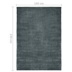 Vidaxl tapis lavable pliable gris 160x230 cm polyester
