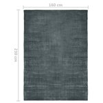 vidaXL Tapis lavable pliable Gris 160x230 cm Polyester