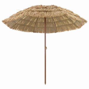 vidaXL Parasol de plage Marron Ø 265 x 267 cm Acier