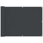 vidaXL Écran de balcon Noir 75 x 200 cm Oxford alu enduit de PU