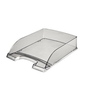 Corbeille à courrier PLUS Hauteur 70mm Transparent Fumé LEITZ