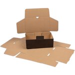 Boîte pliante d'envoi postal noir en micro-cannelé sans bande d'arrachage 17 6 x 11 6 x 6 4 cm