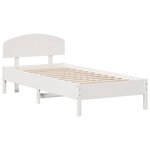 vidaXL Cadre de lit sans matelas blanc 90x200 cm bois de pin massif