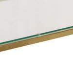 vidaXL Table console doré acier inoxydable et verre trempé