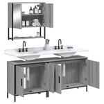vidaXL Ensemble de meubles de salle de bain 3 Pièces Sonoma gris