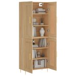 vidaXL Buffet haut Chêne sonoma 69 5x34x180 cm Bois d'ingénierie