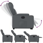 vidaXL Fauteuil inclinable électrique gris similicuir