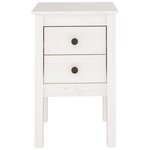 vidaXL Table de chevet Blanc 40x35x61 5 cm Bois de pin massif