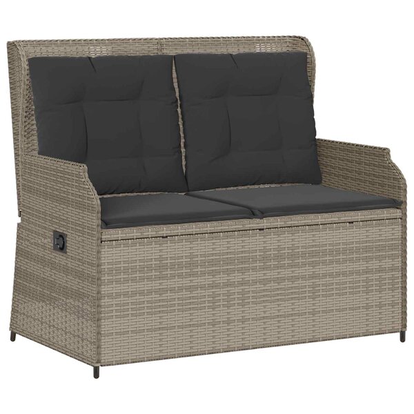vidaXL Banc de jardin Gris clair polyrotin