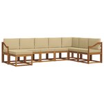 vidaXL Ensemble de canapés d'extérieur 8 Pièces Naturel et Beige
