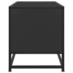 vidaXL Meuble TV noir 80x34 5x40 cm bois d'ingénierie et métal