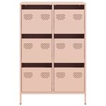 vidaXL Buffet haut rose 68x39x101 5 cm acier