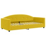 vidaXL Lit de jour avec matelas jaune 90x200 cm velours
