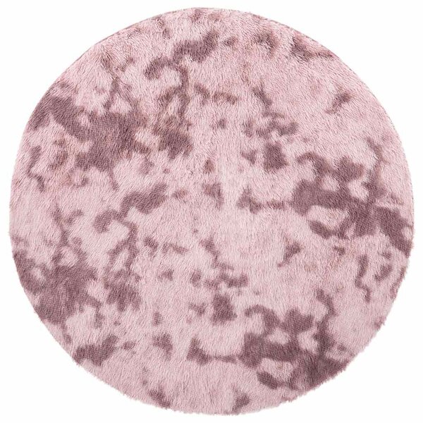 vidaXL Tapis Shaggy à poils longs NAVARRA rose poudré 240x240 cm
