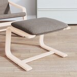 vidaXL Repose-pied Taupe 51x41x40 cm Tissu