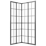 vidaXL Cabine de douche ESG dépoli 80x70x180 cm Noir