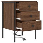 vidaXL Cabinet de chevet avec tiroir Chêne marron 42 x 41 x 61 cm