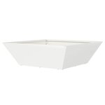 vidaXL Pot de jardin en forme de bol 5 Pièces Blanc 50 x 50 x 15 cm Acier