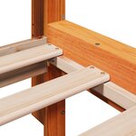 vidaXL Lit bibliothèque sans matelas cire marron 120x200 cm pin massif