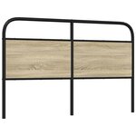 vidaXL Tête de lit chêne sonoma 160 cm acier et bois d'ingénierie