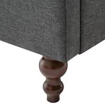 vidaXL Fauteuil gris foncé tissu