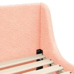 vidaXL Cadre de lit pour tout-petit avec tête de lit Rose 70 x 140 cm
