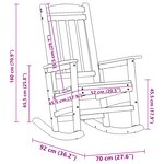 vidaXL Chaise Berçante de Jardin Blanche 70x92x107 cm HDPE