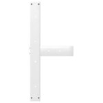 vidaXL Pieds de table à manger en T  2 pièces  blanc  80 x 35 x (72-73) cm  acier