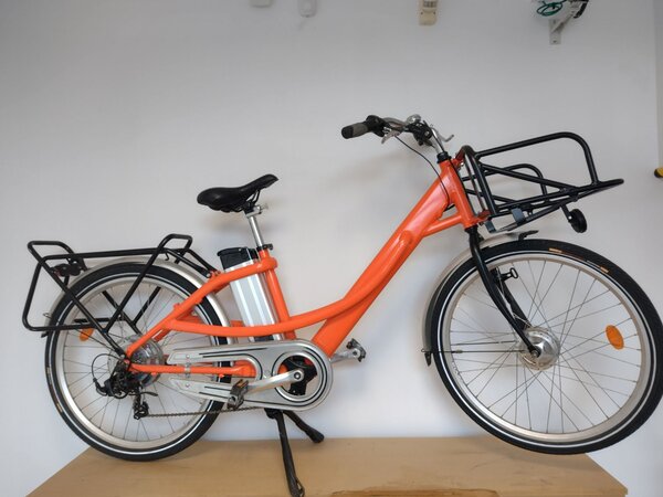 Vélo électrique du facteur  reconditionné - Taille normale - Orange / Noir