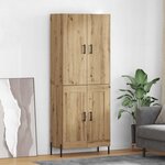 vidaXL Haut Armoire Montage mural Chêne artisanal 69 5 x 34 x 180 cm