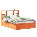 vidaXL Cadre de lit sans matelas cire marron 120x200cm bois pin massif