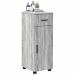 vidaXL Cabinet de salle de bain avec porte Gris Sonoma 30 x 35 x 80 cm