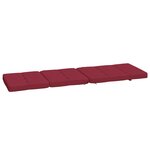 vidaXL Coussins de chaise longue lot de 2 rouge bordeaux tissu oxford