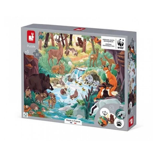Puzzle Cherche et Trouve Les empreintes 81 pieces WWF